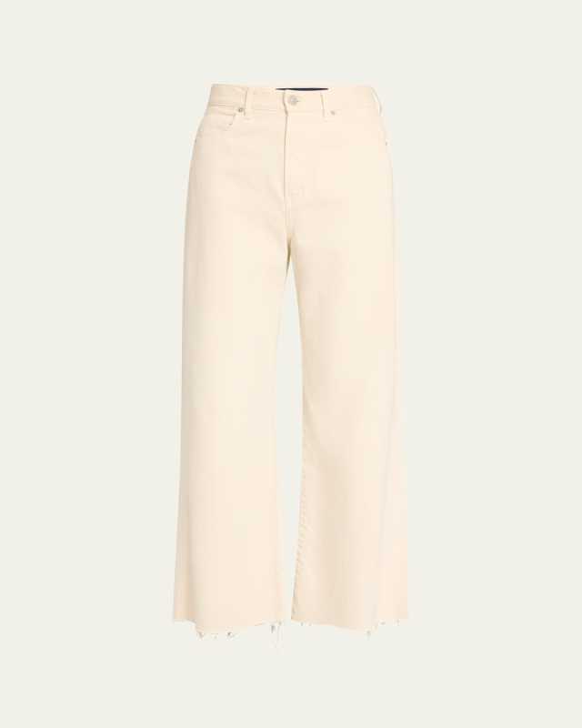 Taylor Cropped High-Rise Wide Jeans