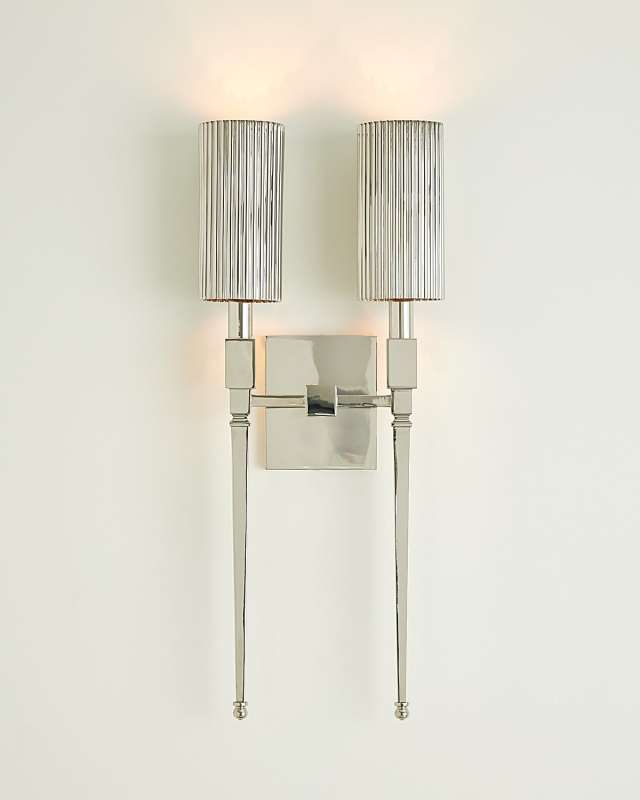 Fluted Double Sconce - 24"