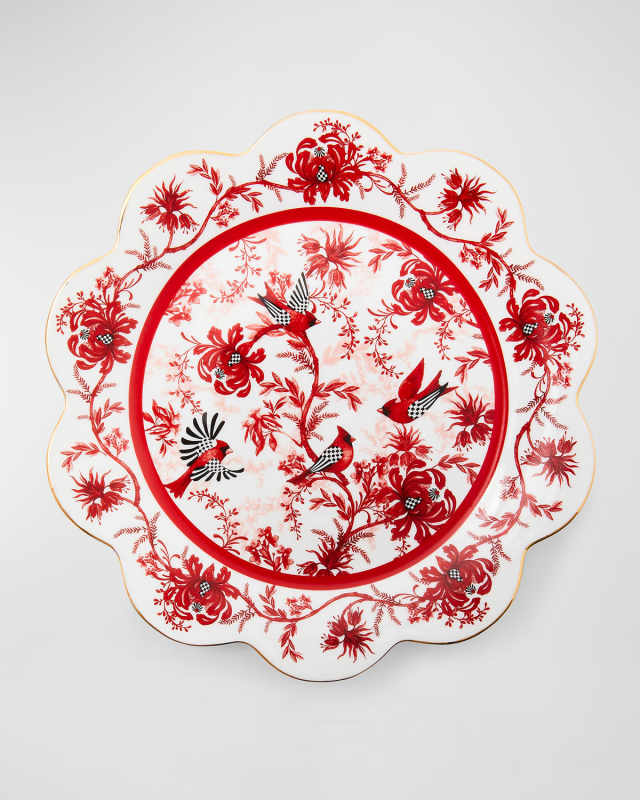 Cardinal Toile Dinner Plate