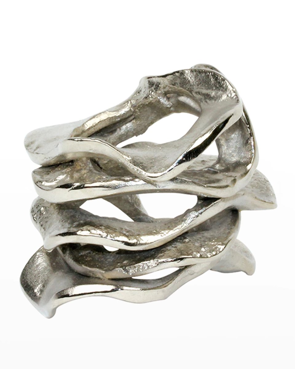 Silver Flux Napkin Ring