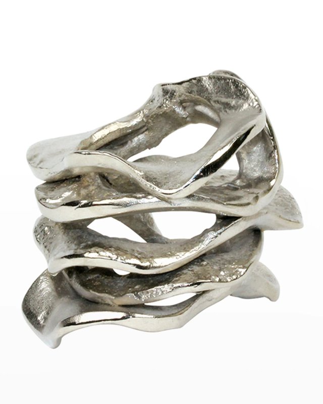 Silver Flux Napkin Ring