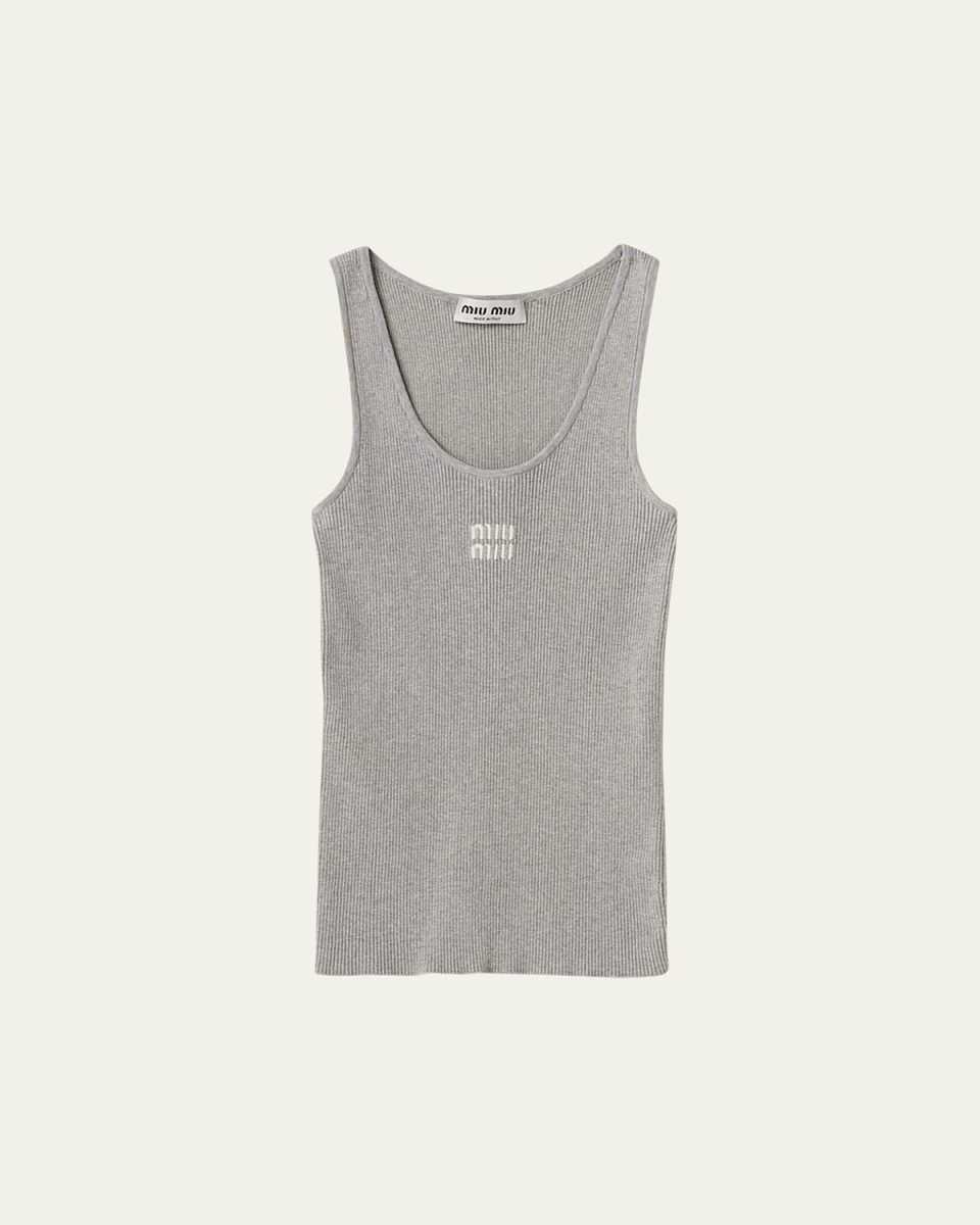 Intarsia Logo Tank Top