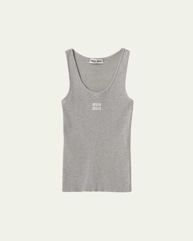 Intarsia Logo Tank Top