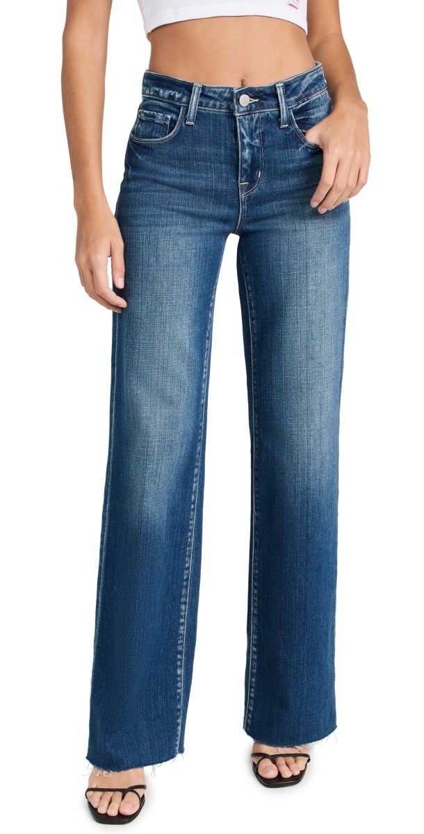 L'AGENCE Scottie High Rise Wide Leg Jeans Hasting