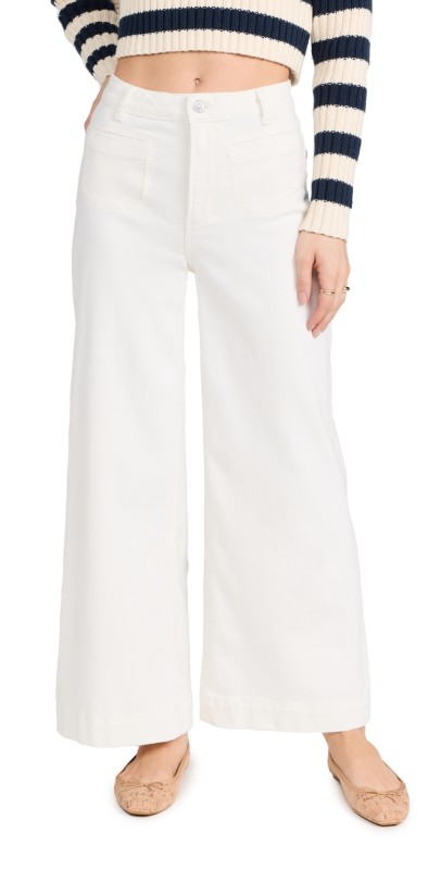 PAIGE Harper Ankle Jeans Tonal Ecru Distressed
