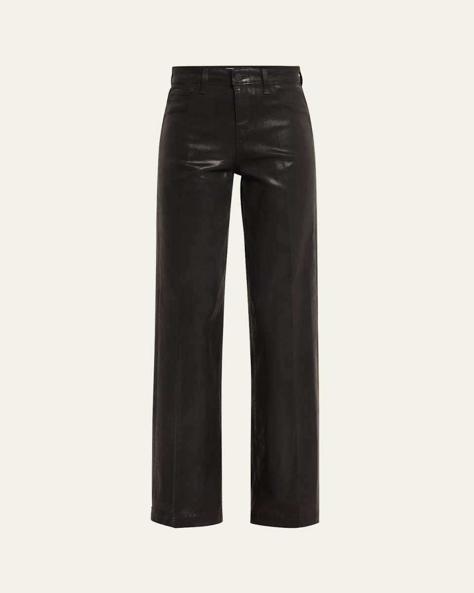 Clayton Coated Wide-Leg Jeans