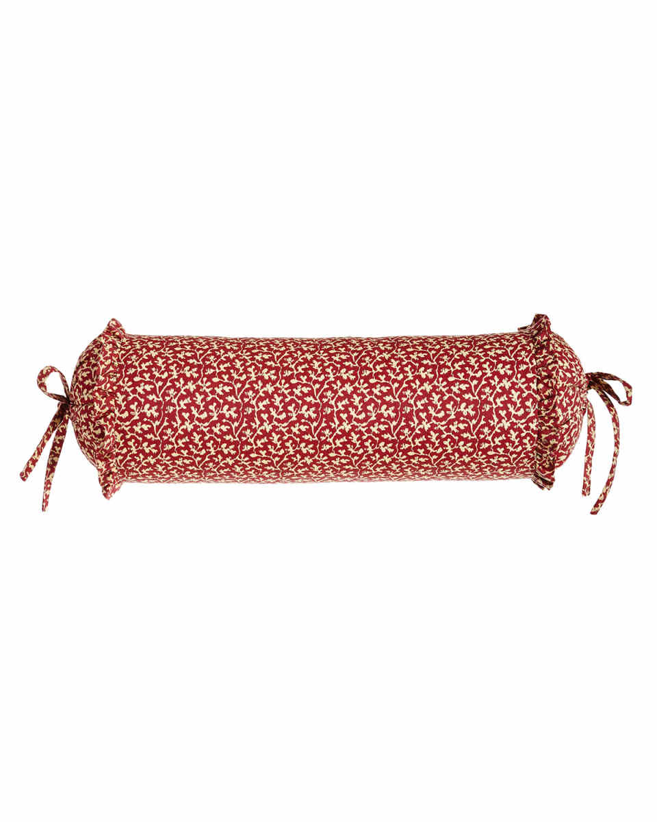 French Country Neck Roll Pillow, 18" x 6"