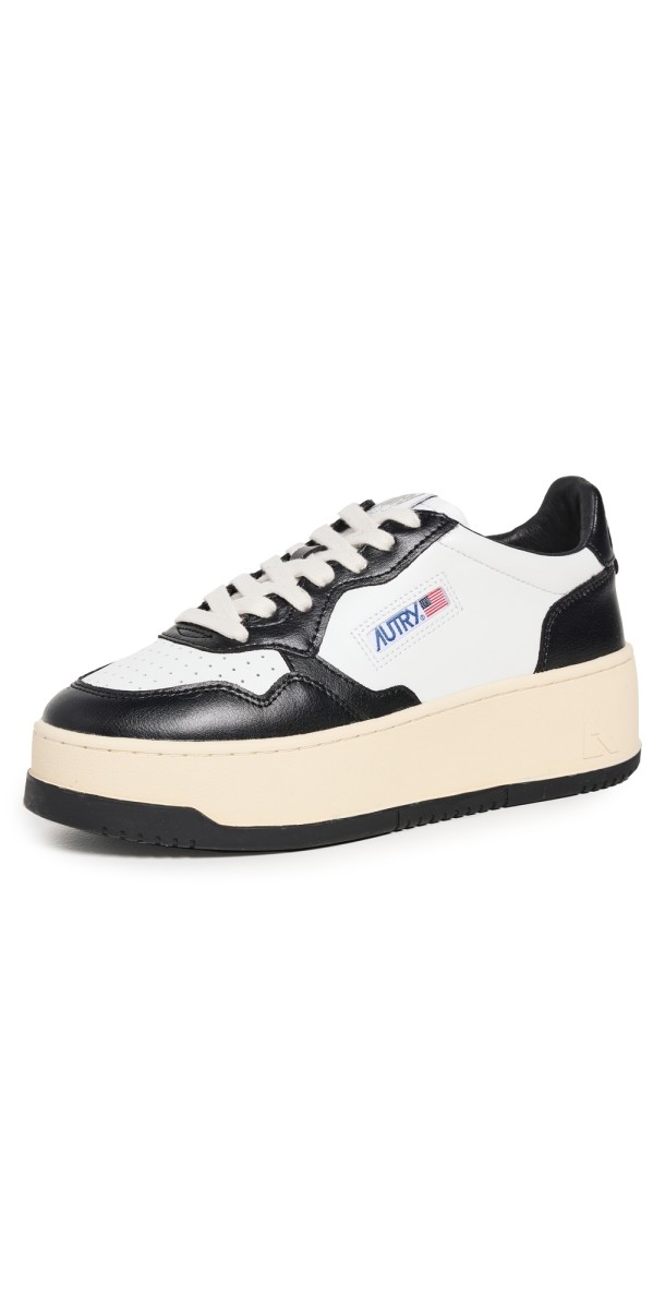 Autry Medalist Platform Sneakers Black/White
