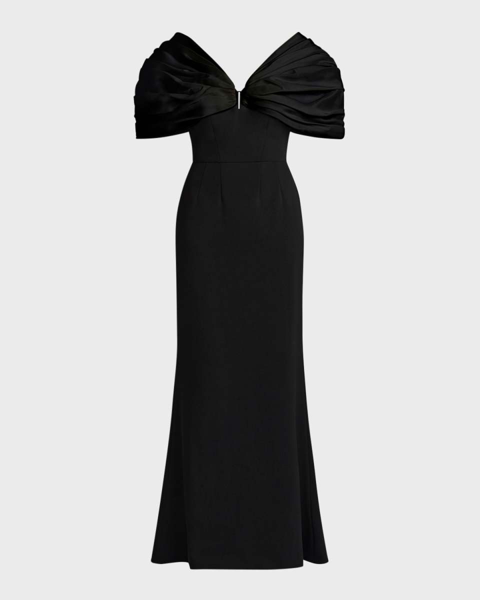 Taffeta and Crepe Mermaid Gown