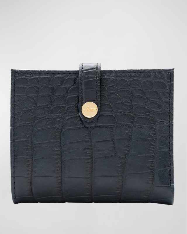 Mini Polished Matte Alligator Bifold Wallet