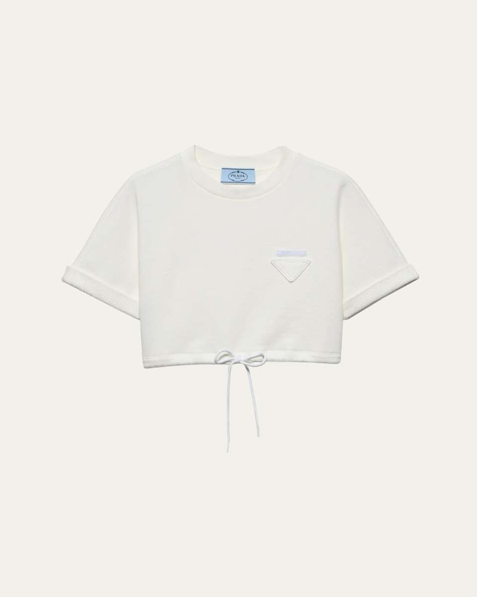 Fleece Drawstring Cropped T