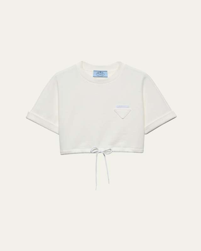 Fleece Drawstring Cropped T
