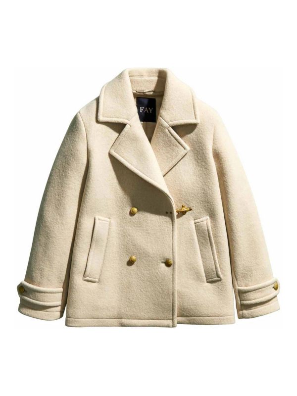 Fay Manteau Court - Blanc