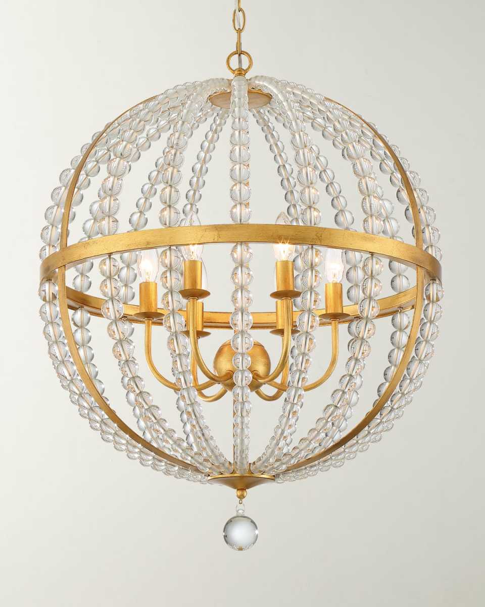 Roxy 6-Light Antique Gold Chandelier