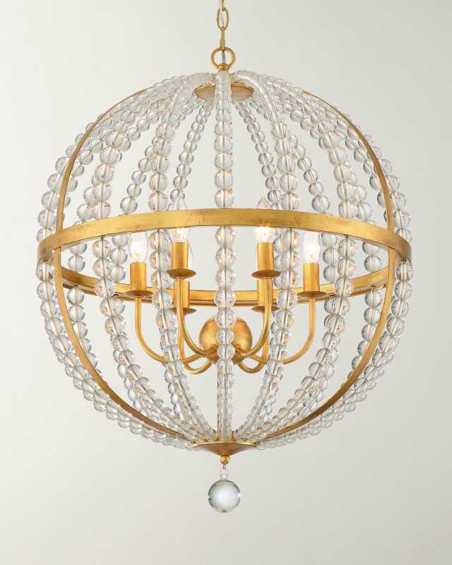 Roxy 6-Light Antique Gold Chandelier