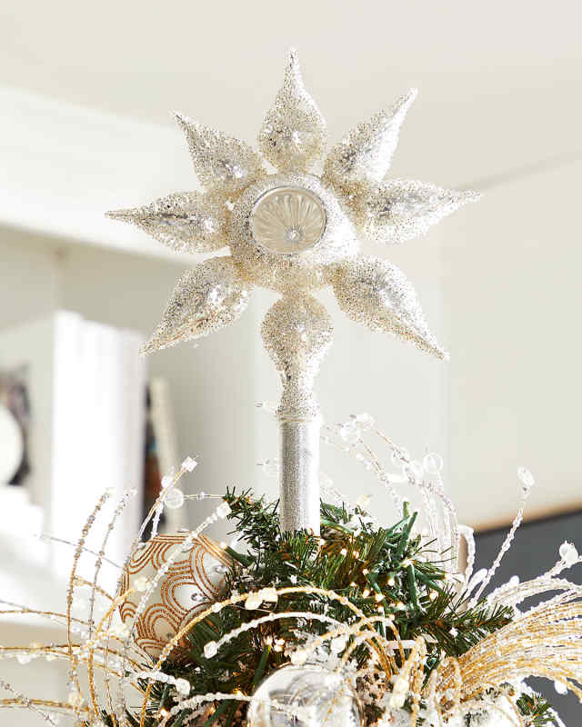White Star Christmas Tree Topper
