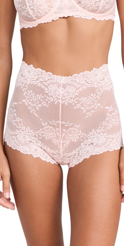 Natori Natori Heavenly Lace Boyshorts Seashell
