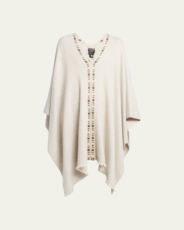 Soft Cloud Cream Cashmere & Silk Poncho