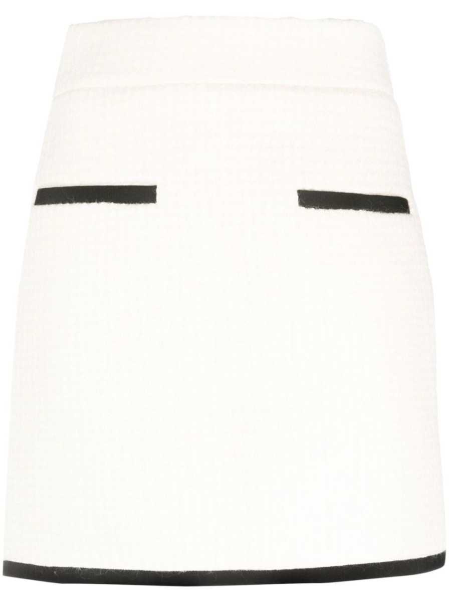 mid-rise tweed skirt