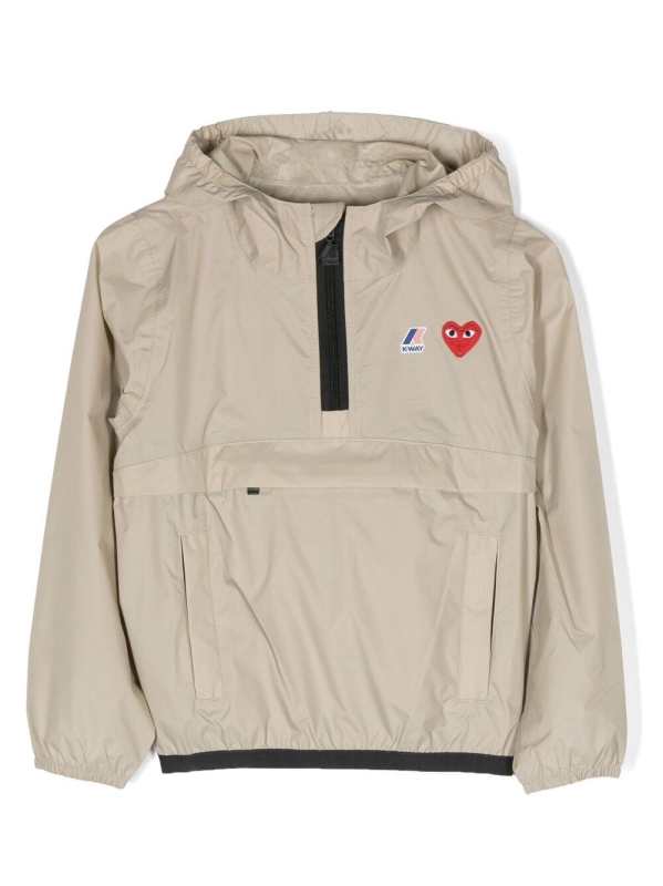 logo-patch hooded jacket