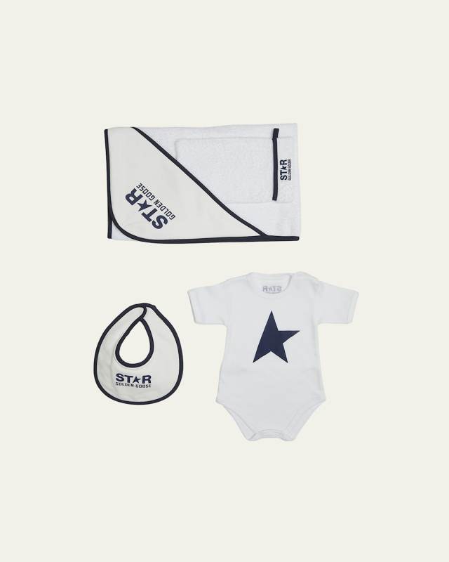 Kid's Baby Bath 4-Piece Set, Size Newborn-6M