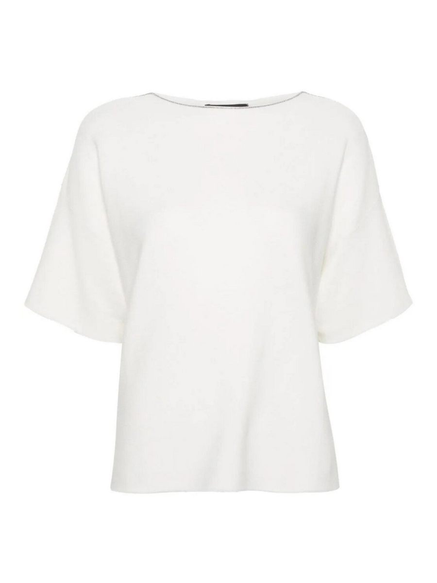 Fabiana Filippi Pull Col Rond - Blanc