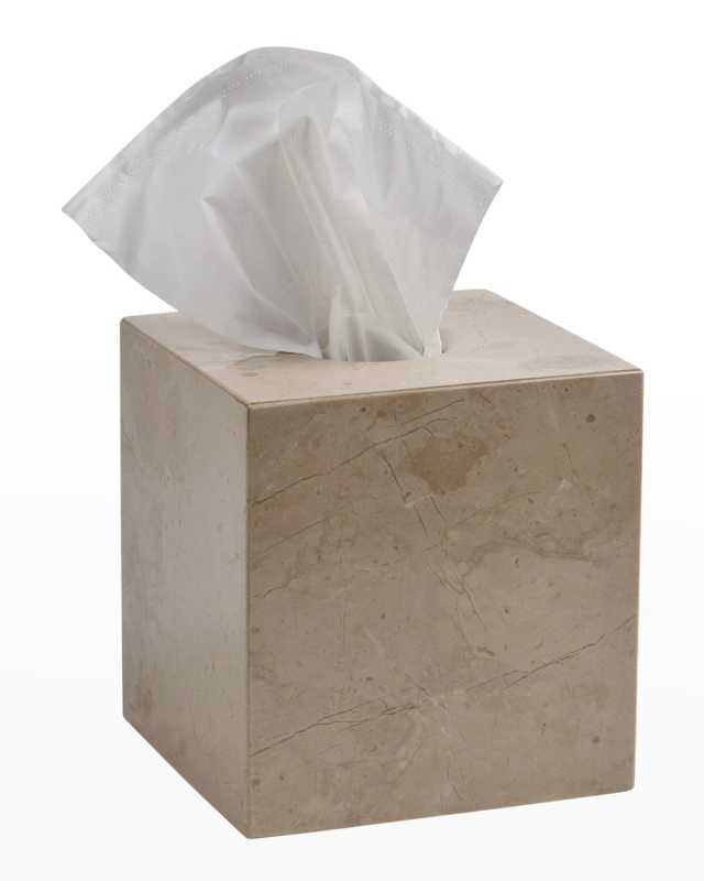 Myrtus Verona Beige Marble Tissue Box Holder