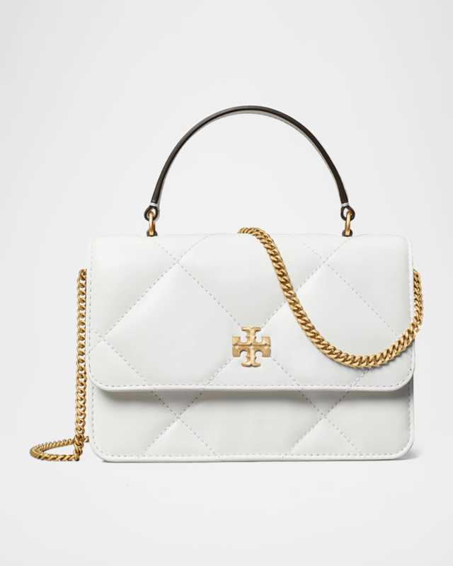 Kira Mini Quilted Leather Top-Handle Bag