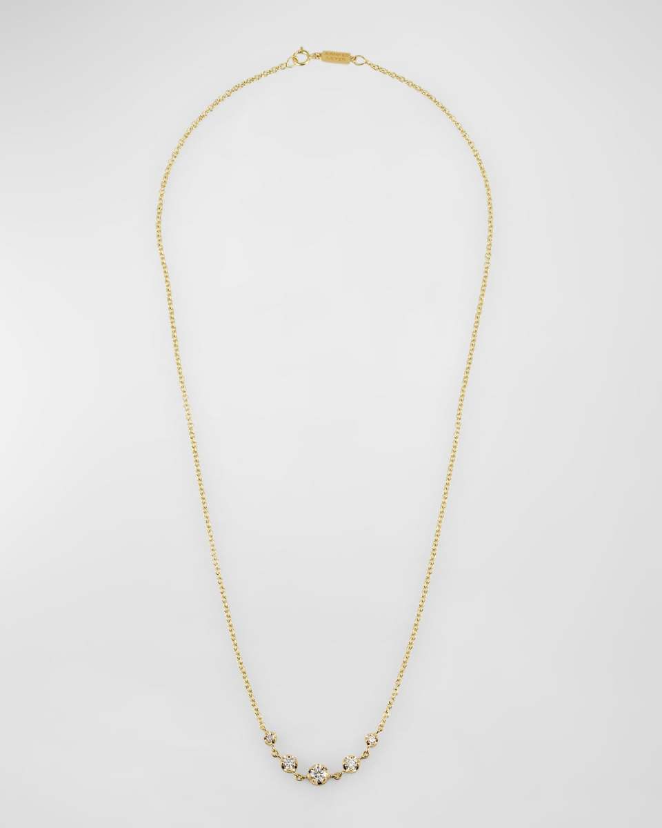 5 Graduated Illusion-Set Diamond Necklace