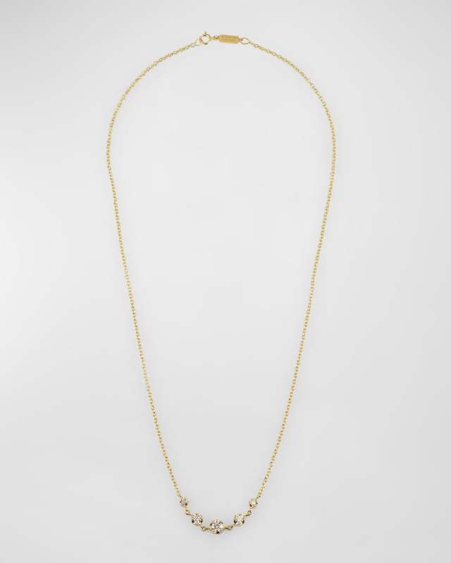 5 Graduated Illusion-Set Diamond Necklace