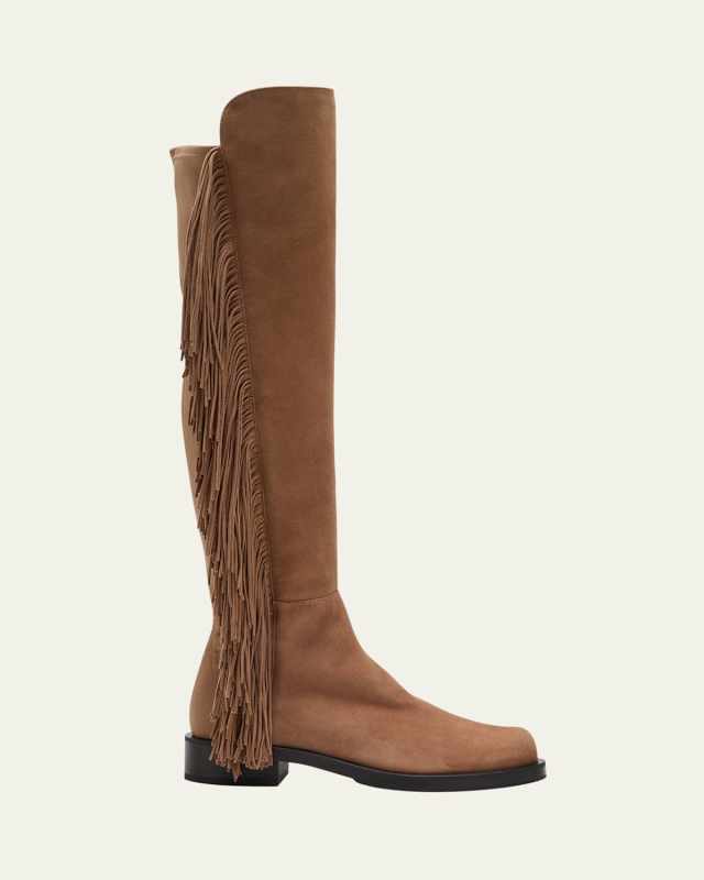 5050 Suede Fringe Over-The-Knee Boots