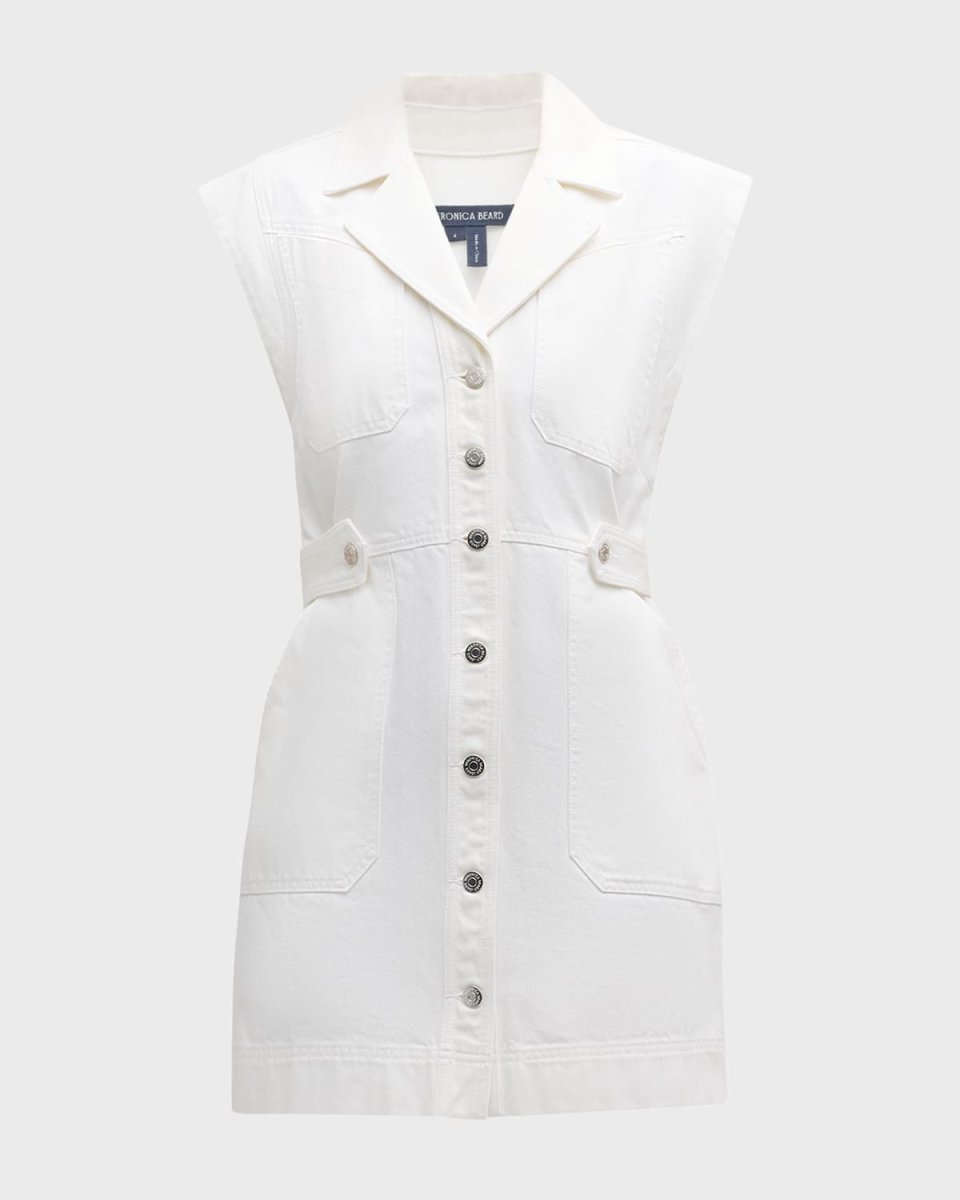 Jax Denim Button-Front Mini Dress