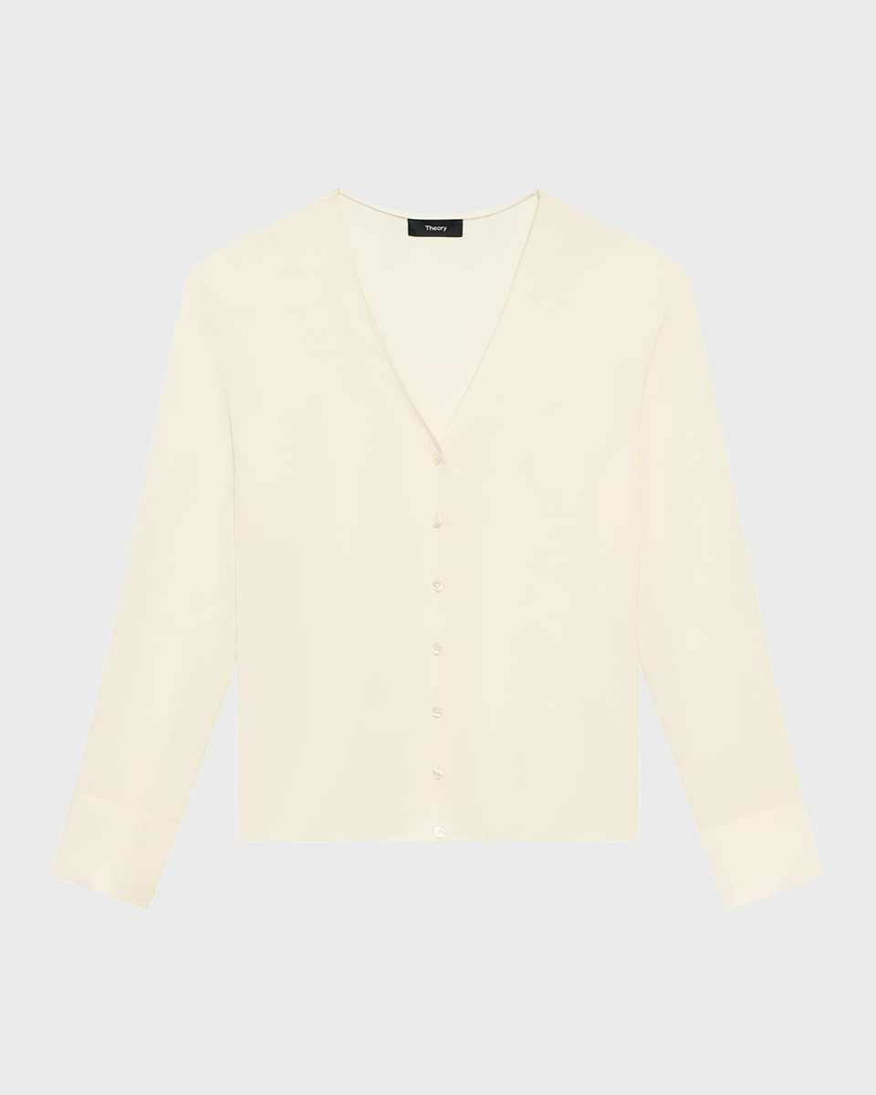 Modern Silk Georgette Cardigan Blous