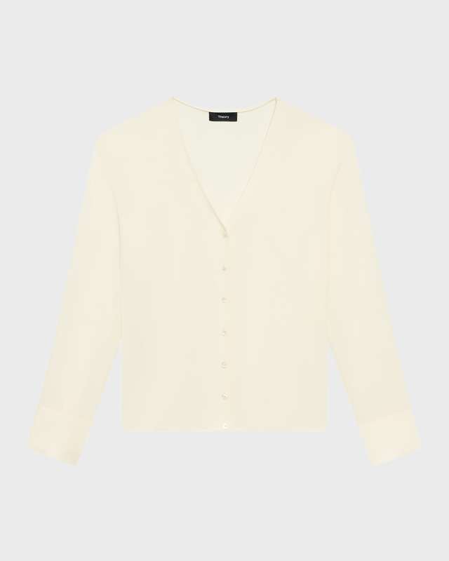 Modern Silk Georgette Cardigan Blous