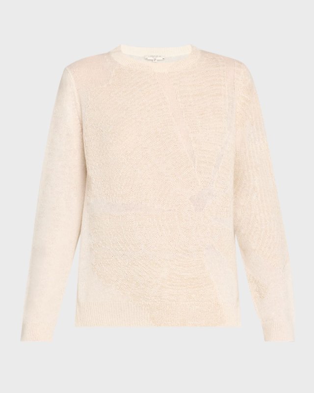 Cashmere Textured Intarsia Sweater