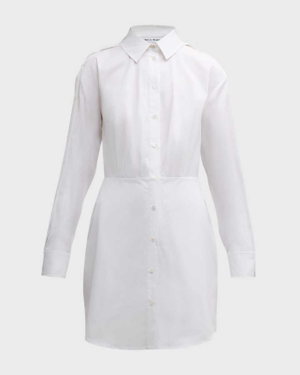 Rae Button Detail Mini Shirtdress
