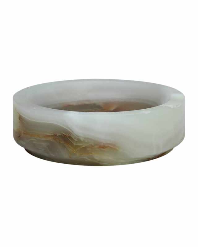 Eris Collection Light Green Onyx Round Soap Dish