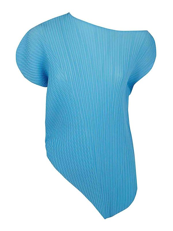 Pleats Please Issey Miyake Chemise - Bleu