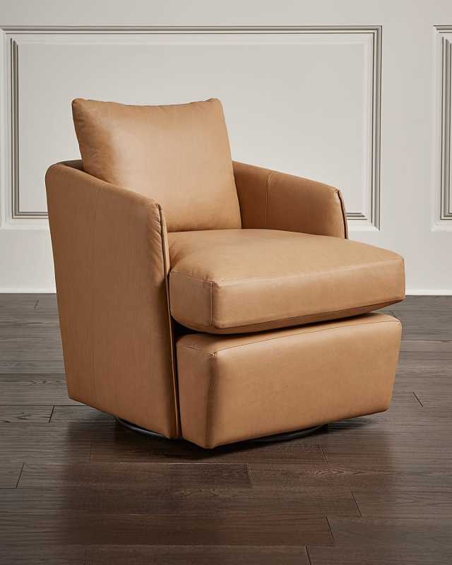 Whittaker Leather Swivel Chair
