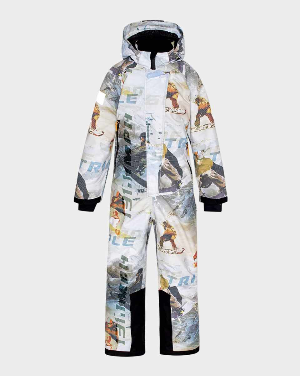 Boy's Hux Snowboarding Printed Snowsuit, Size 5-7