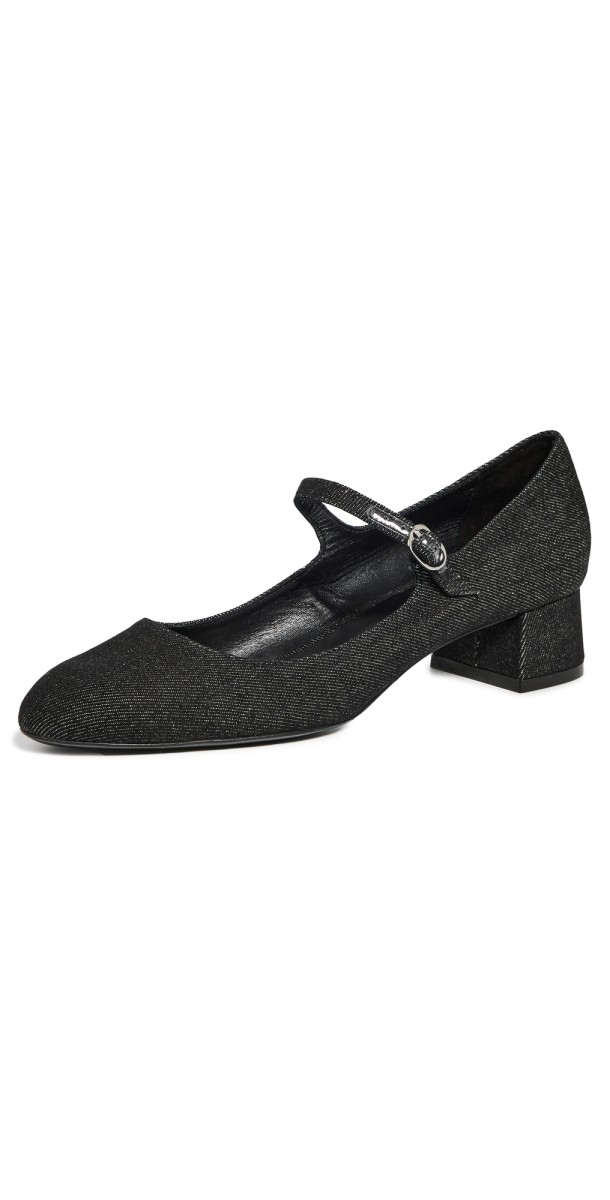 Stuart Weitzman Vivienne 35 Mary Jane Heels Black