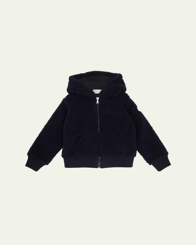 Boy's Fleece Logo Bell Zip Up Cardigan, Size 8-14