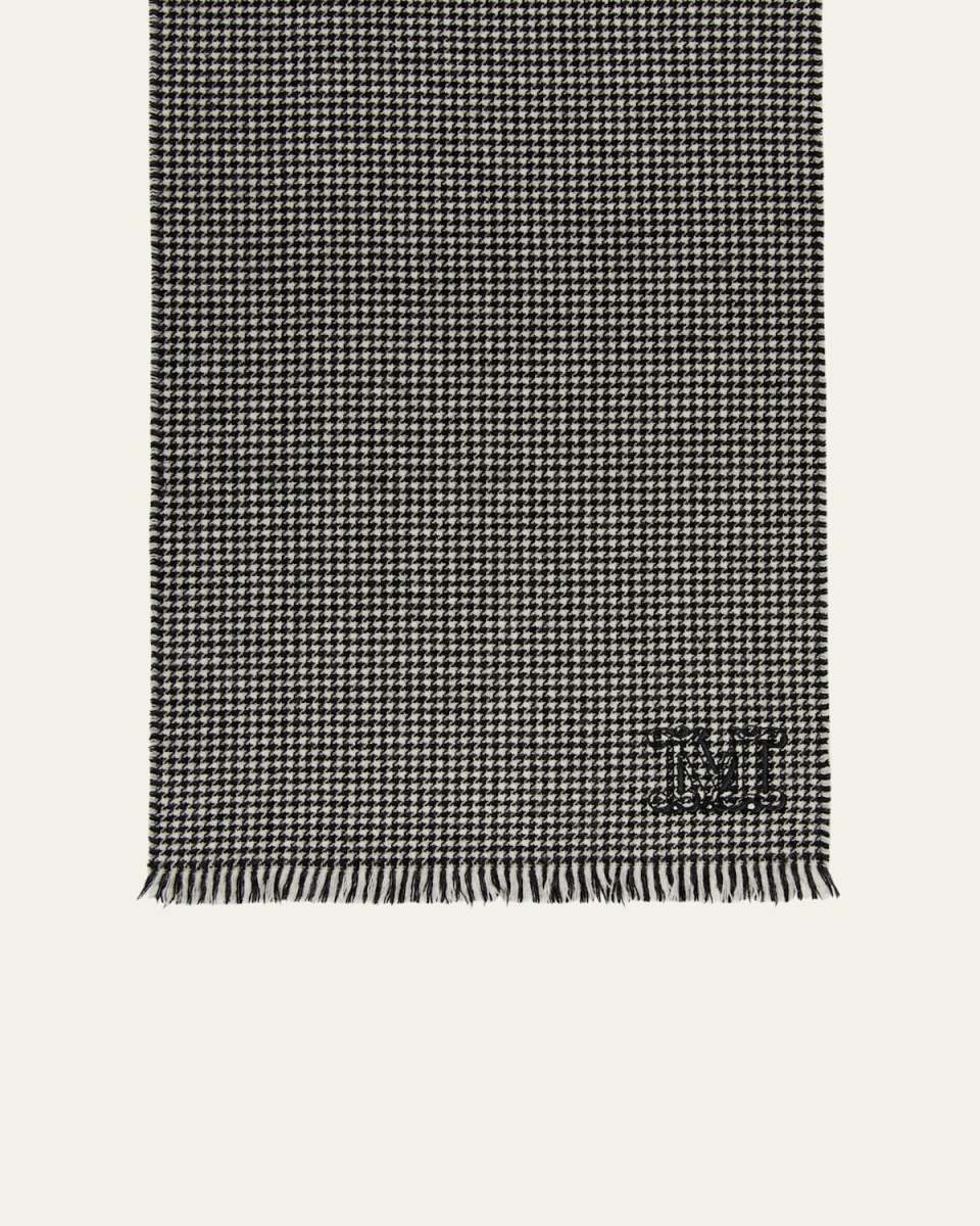 Houndstooth Cashmere Scarf