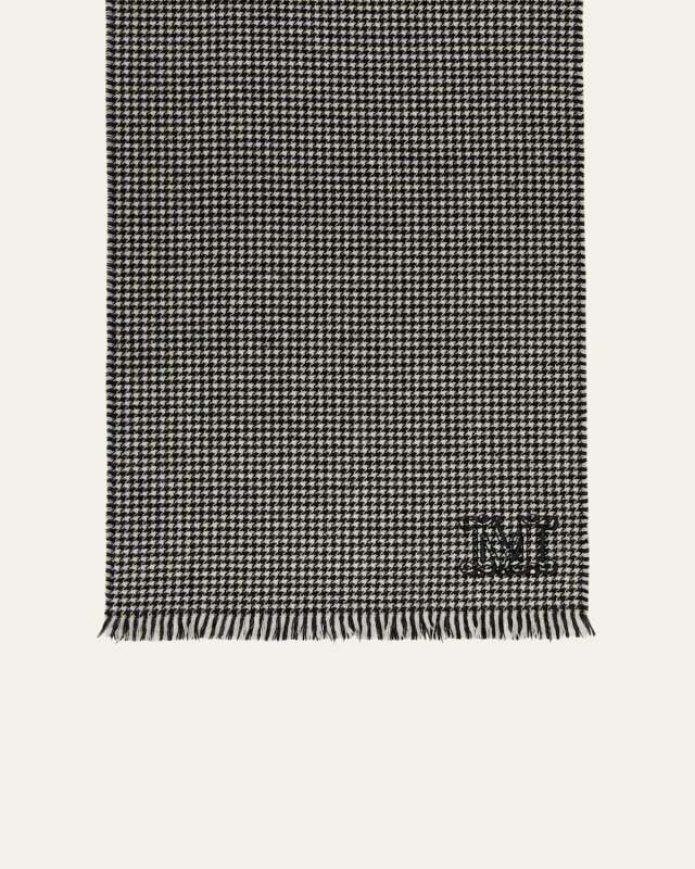 Houndstooth Cashmere Scarf