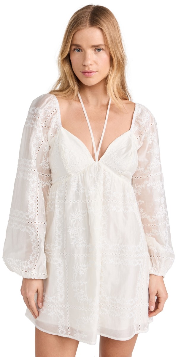 Lost + Wander Somerset Meadow Mini Dress Off White