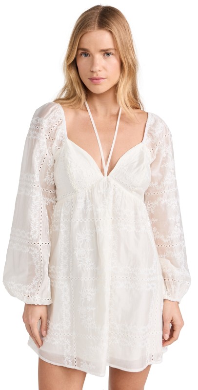 Lost + Wander Somerset Meadow Mini Dress Off White