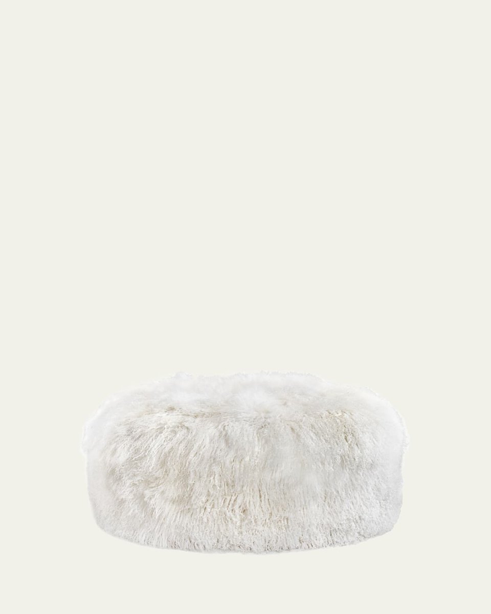 Amal Sheepskin Ottoman