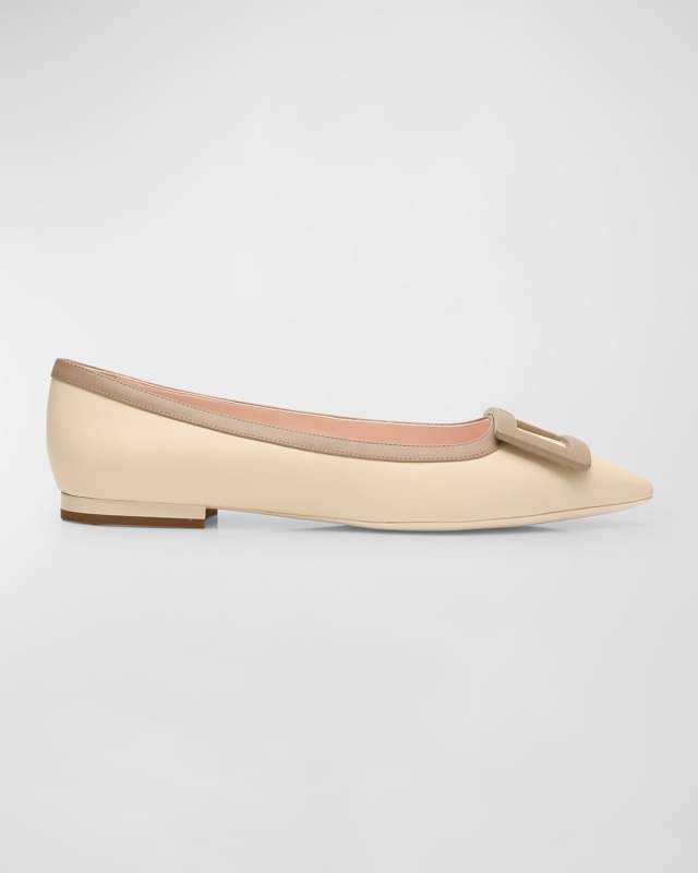 Gommettine Bicolor Buckle Ballerina Flats