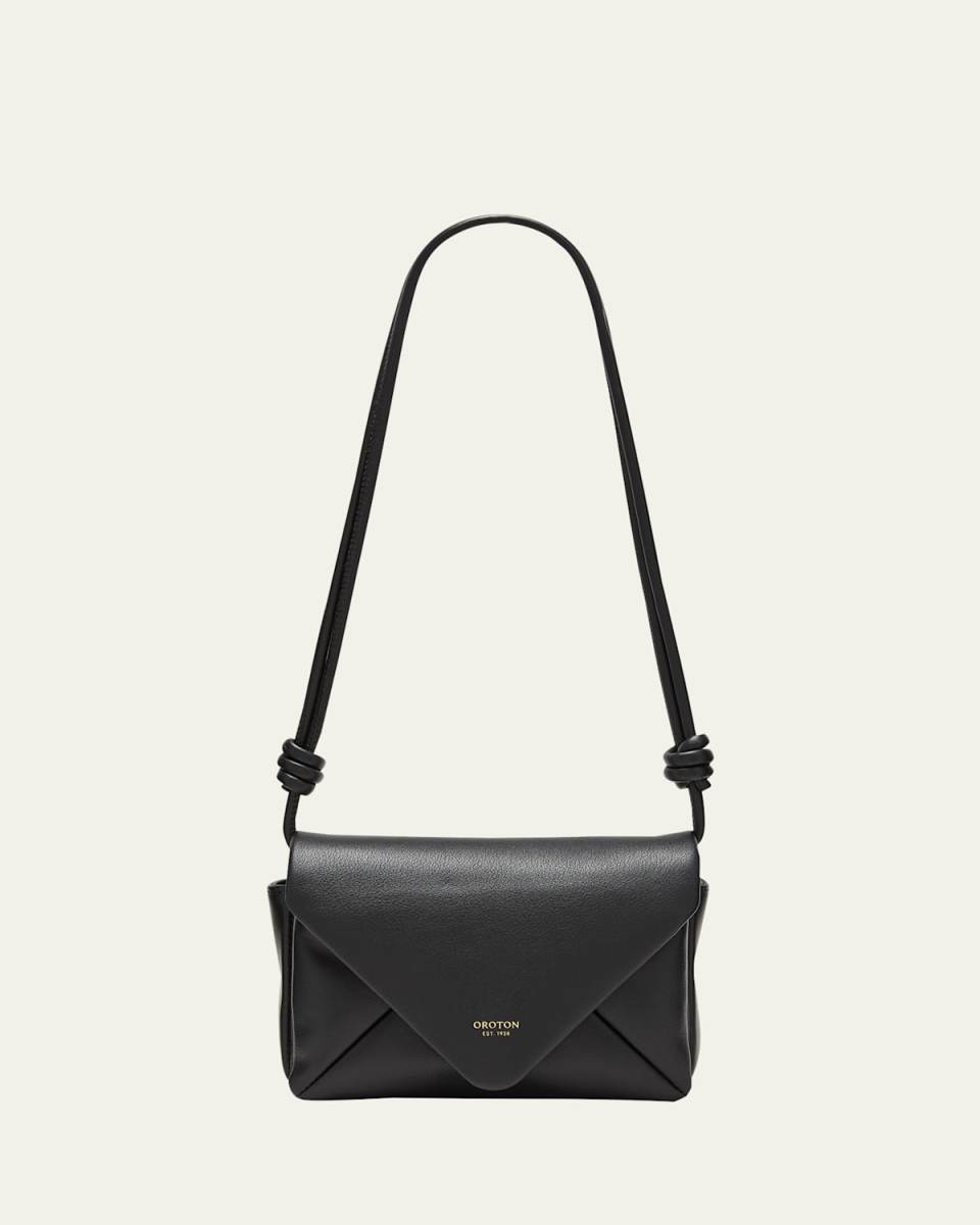 Elvie Envelope Flap Leather Crossbody Bag