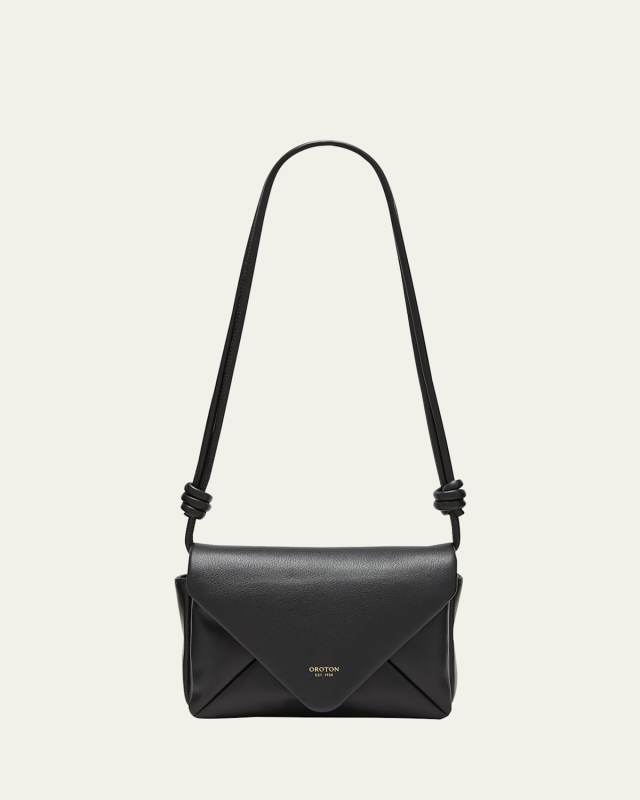 Elvie Envelope Flap Leather Crossbody Bag
